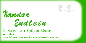 nandor endlein business card
